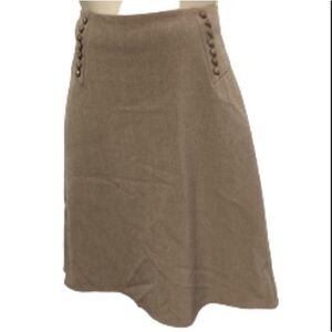 AGB Petite Pleated Beige Brown Skirt Womens Size10